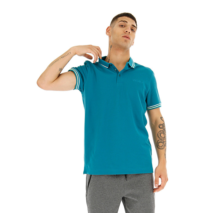 Lotto Classica Pq Polo Shirts Blue | YLFXK5AZ