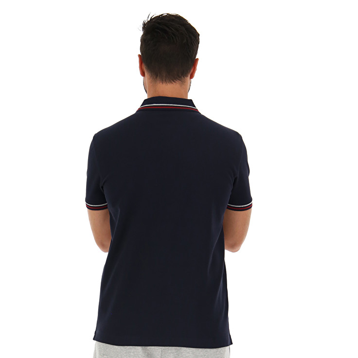 Lotto Classica Pq Polo Shirts Navy | QFL12PCJ