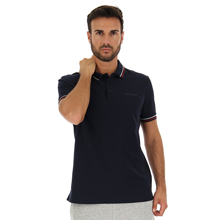 Lotto Classica Pq Polo Shirts Navy | QFL12PCJ