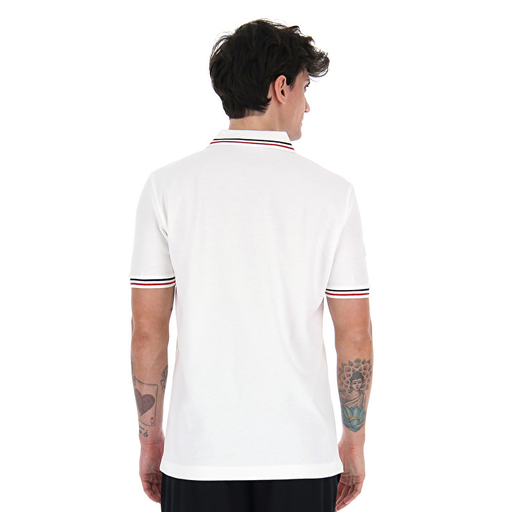 Lotto Classica Pq Polo Shirts White | XBWSJPGZ