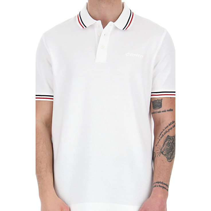 Lotto Classica Pq Polo Shirts White | XBWSJPGZ