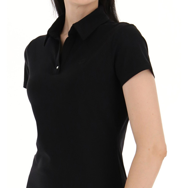 Lotto Classica W Stc Js Polo Shirts Black | CWNXV5VE