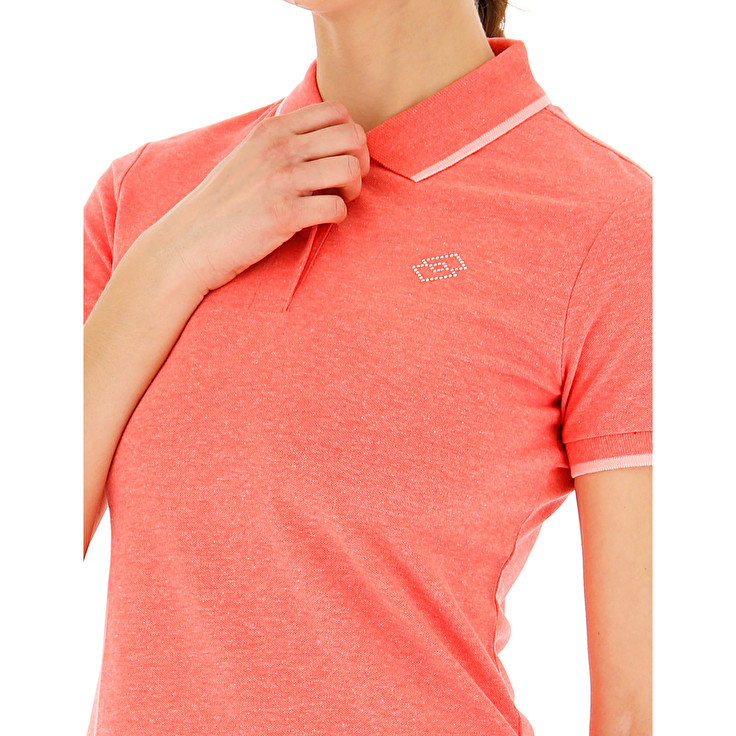 Lotto Classica W Stc Pq Polo Shirts Pink | VH1TEQR3