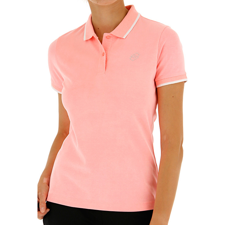 Lotto Classica W Stc Pq Polo Shirts Rose | XVPCYW7N