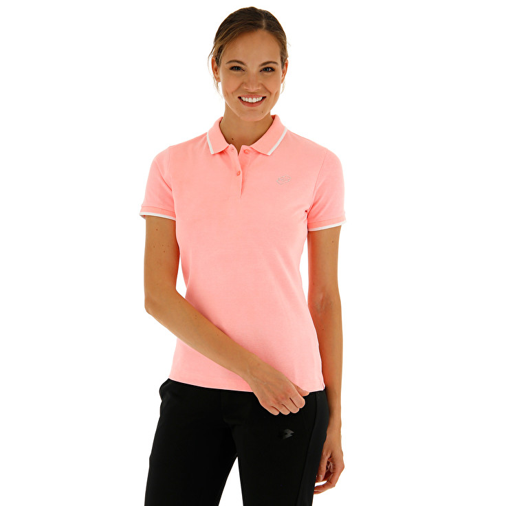 Lotto Classica W Stc Pq Polo Shirts Rose | XVPCYW7N