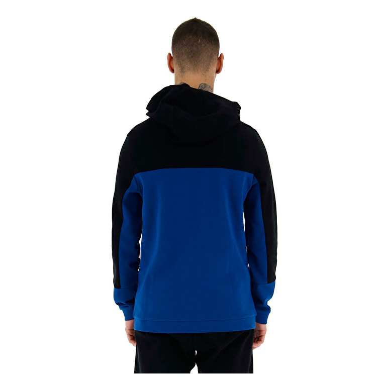 Lotto Dinamico Iii Sweat Fz Hd Co Sweatshirt Black / Blue | Y7LHZPOB