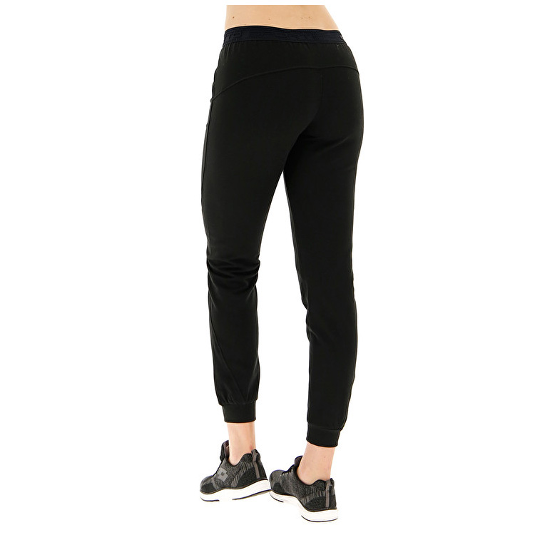 Lotto Dinamico W Rib Pl Pants Black | WIPCFHOO