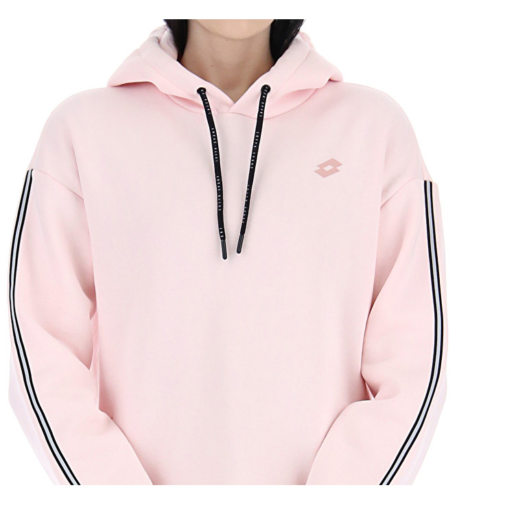 Lotto Dinamico W V Sweat Hd Fl Sweatshirt Pink | 3W54SVFX