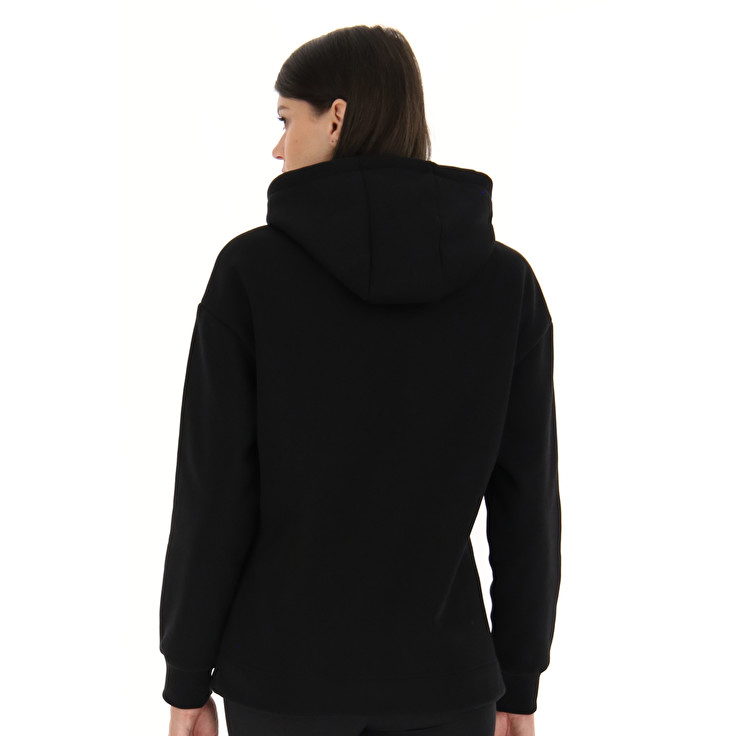 Lotto Dinamico W V Sweat Hd Fl Sweatshirt Black | ILDJOSNM