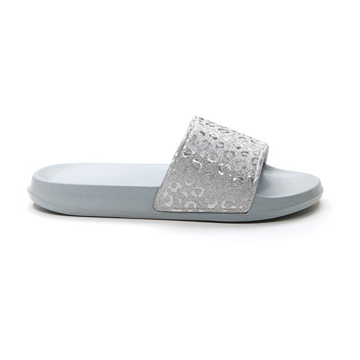 Lotto Gaya Leopard Slide W Slippers Silver | VXAHGZYJ