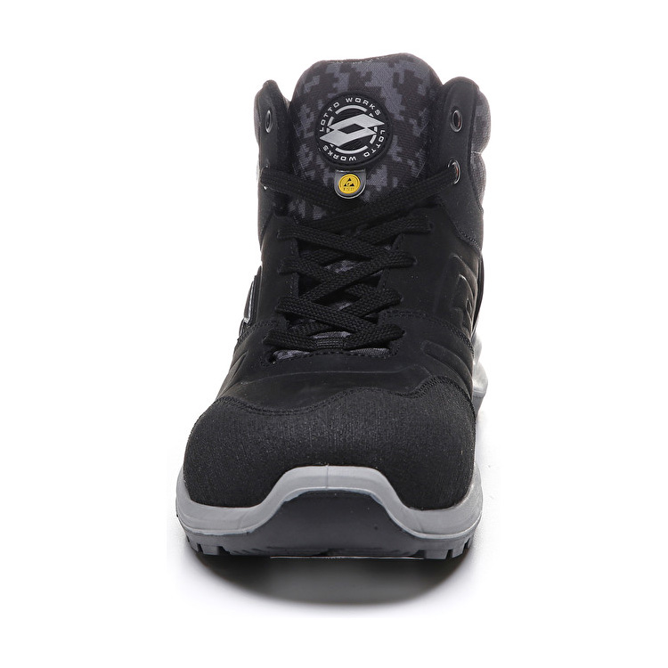 Lotto Hit 200 Mid S3 Esd Safety Shoes Black | 0JBESVGX