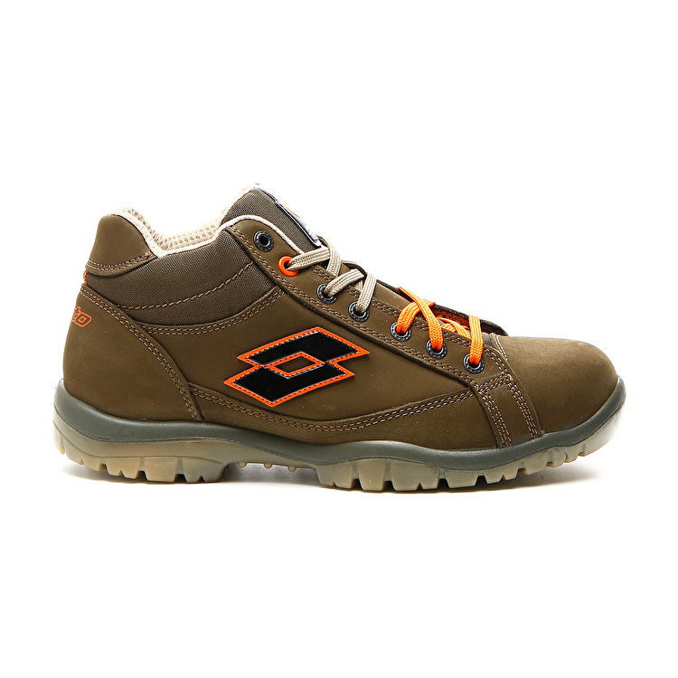 Lotto Jump Mid 900 S3 Src Safety Shoes Brown | EBPZHS9D