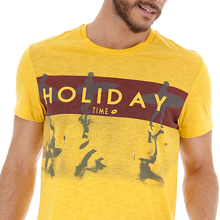 Lotto L73 V Beach Prt2 Pl T Shirts Yellow | SN2R6GQY