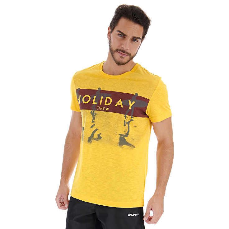 Lotto L73 V Beach Prt2 Pl T Shirts Yellow | SN2R6GQY