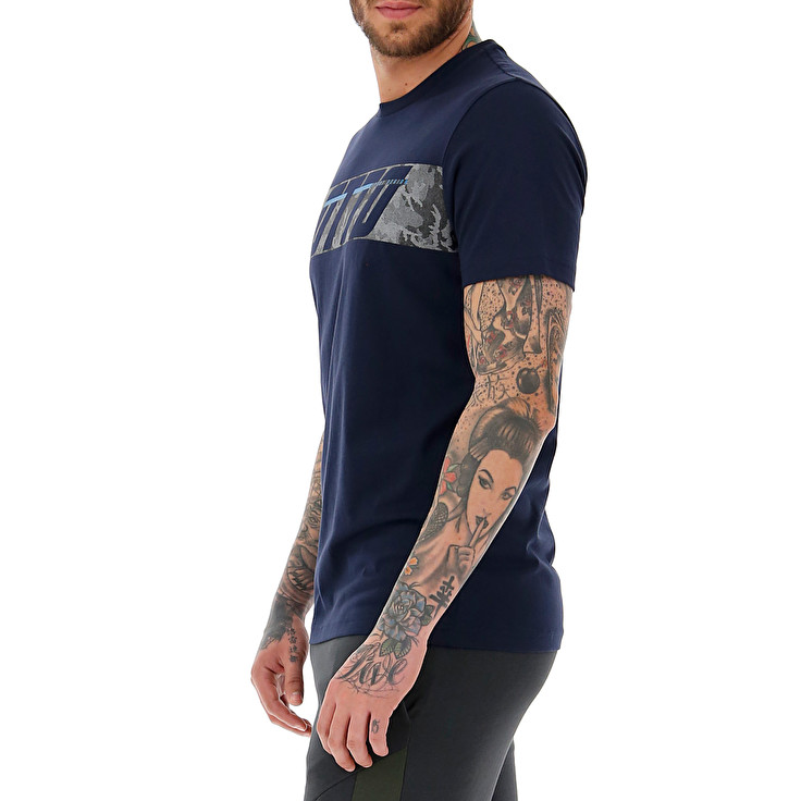 Lotto Logo Ii T Shirts Navy | XCKRRWQG