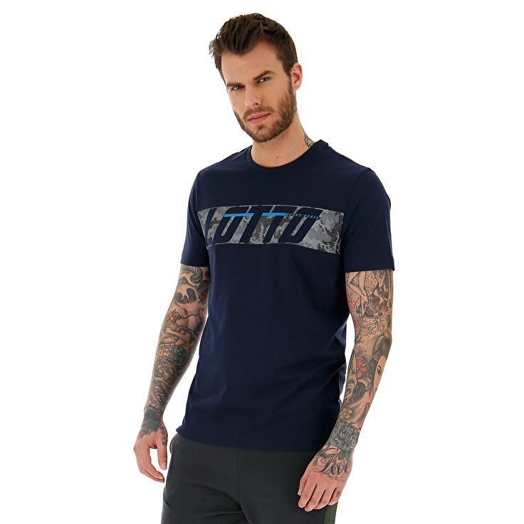 Lotto Logo Ii T Shirts Navy | XCKRRWQG