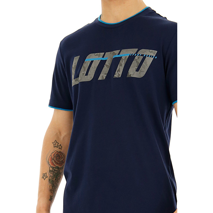 Lotto Logo Ii T Shirts Navy | YVDSEXDP