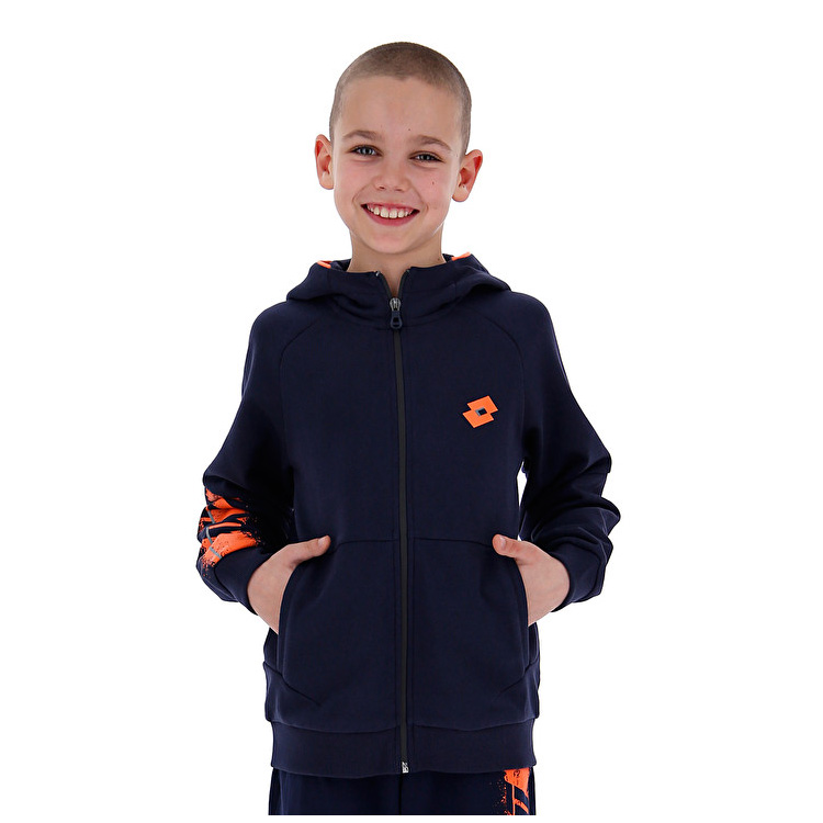 Lotto Logo Sweat Tracksuits Navy / Orange | LFR4VZ9A