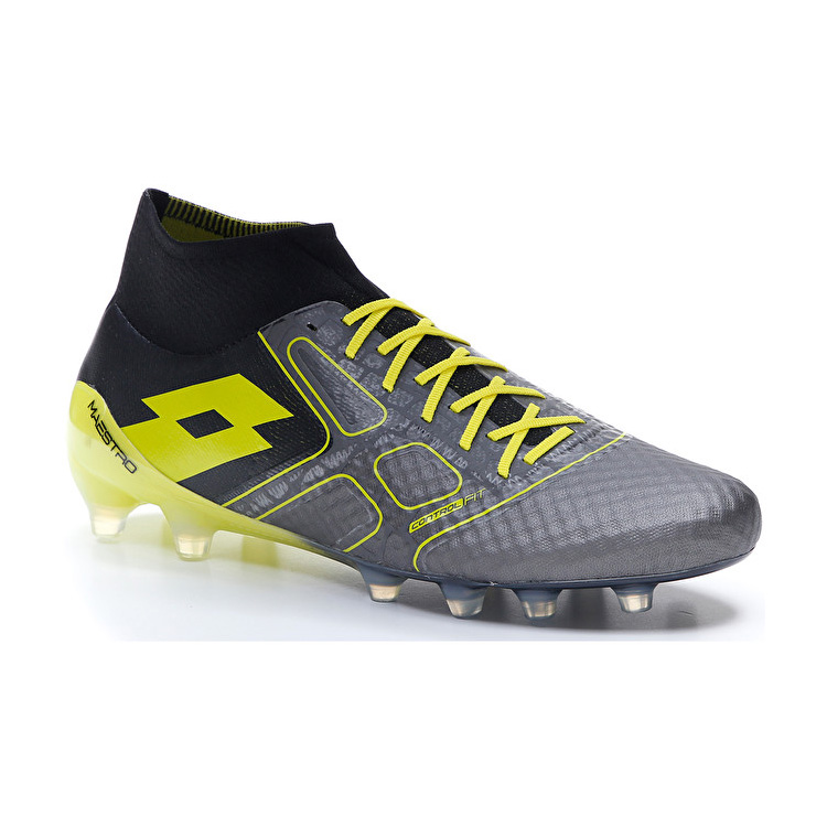 Lotto Maestro 100 Iii Fg Soccer Shoes Grey / Black / Green | H0MOI6ZB