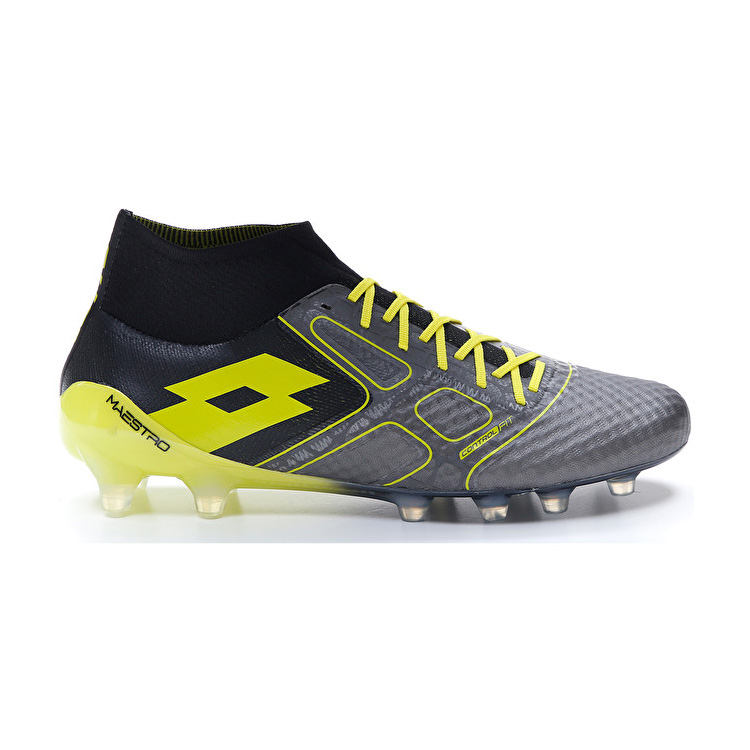 Lotto Maestro 100 Iii Fg Soccer Shoes Grey / Black / Green | H0MOI6ZB