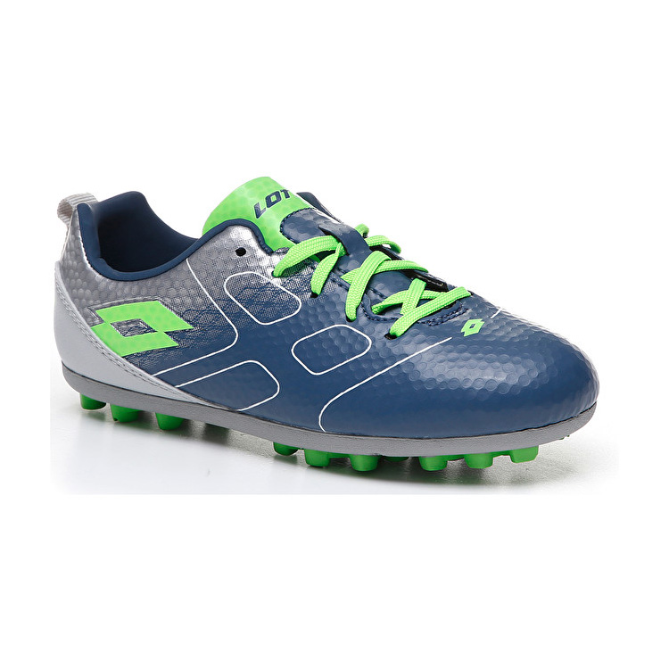 Lotto Maestro 700 Ag28 Jr Soccer Shoes Blue / Green / Silver | 4FDJ3AOX