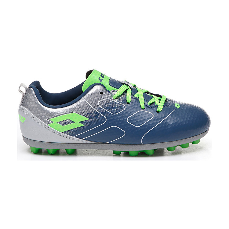 Lotto Maestro 700 Ag28 Jr Soccer Shoes Blue / Green / Silver | 4FDJ3AOX