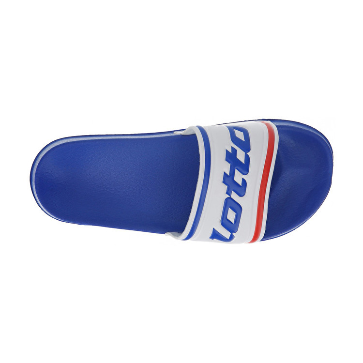 Lotto Midway Iv Slide Slippers Blue / White / Red | GRROECAV