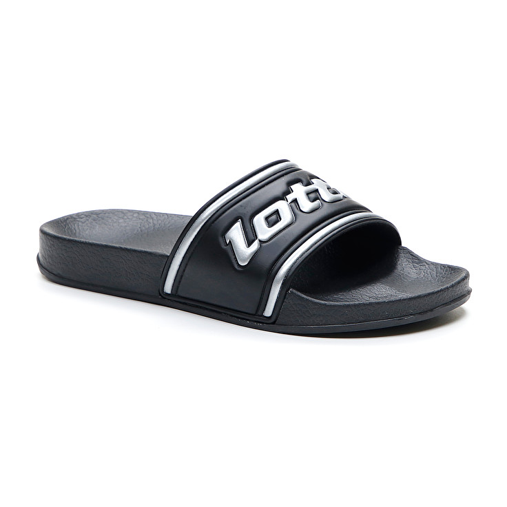 Lotto Midway Iv Slide W Slippers Black / Silver | 1RYBB30G