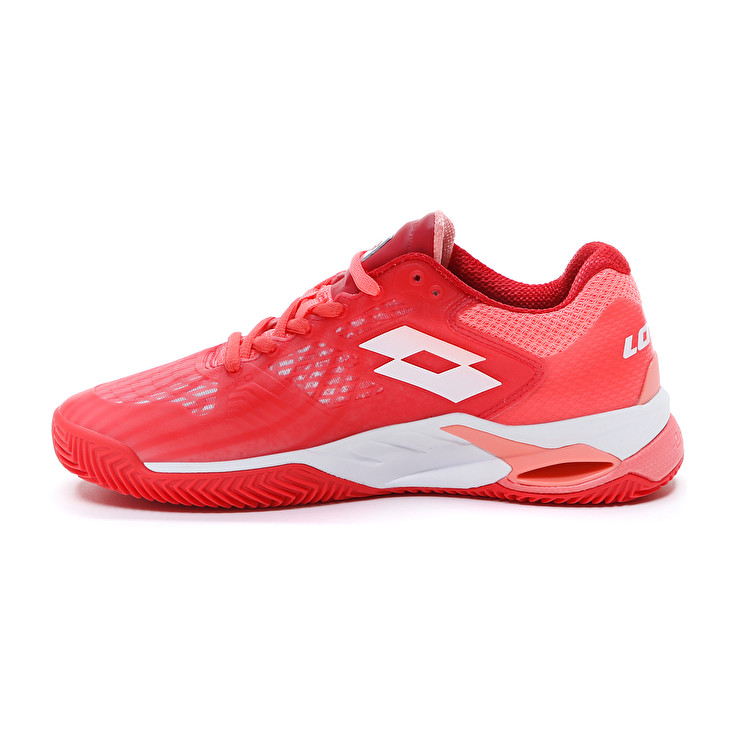 Lotto Mirage 100 Cly W Tennis Shoes Red / White / Rose | LDUMCZRO