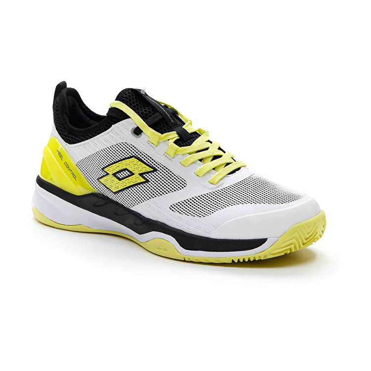 Lotto Mirage 200 Cly Tennis Shoes White / Yellow / Black | HGLBCRMX