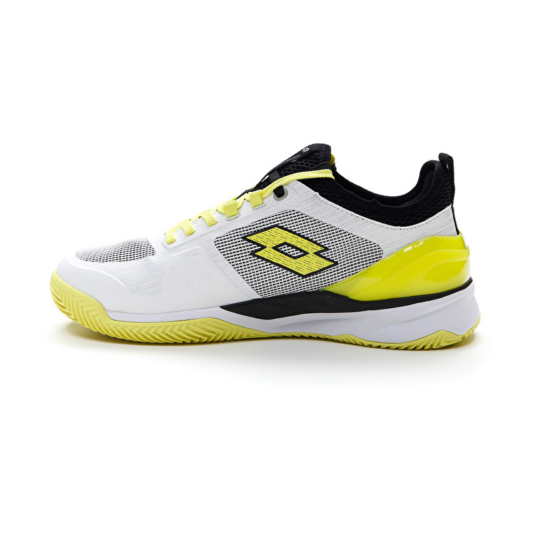 Lotto Mirage 200 Cly Tennis Shoes White / Yellow / Black | HGLBCRMX