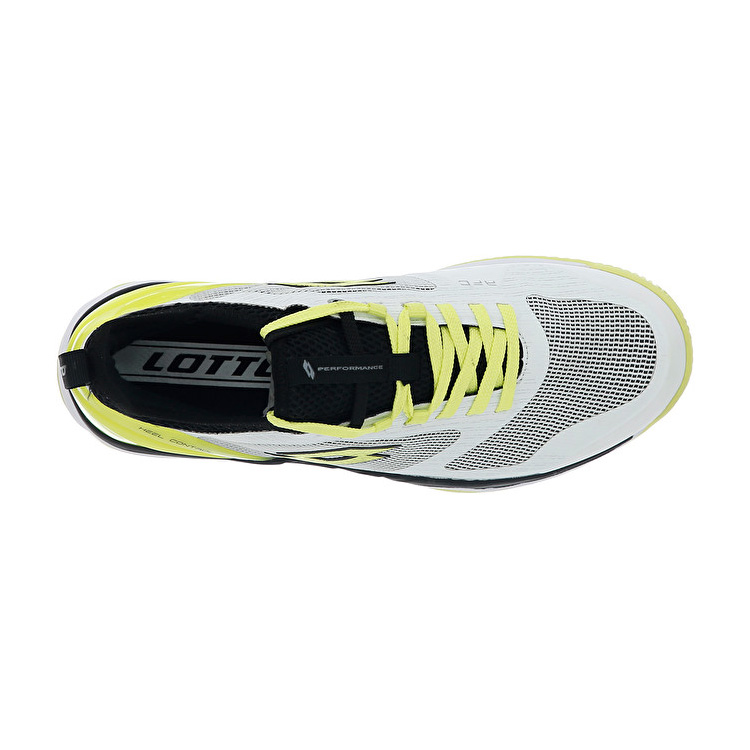 Lotto Mirage 200 Cly Tennis Shoes White / Yellow / Black | HGLBCRMX