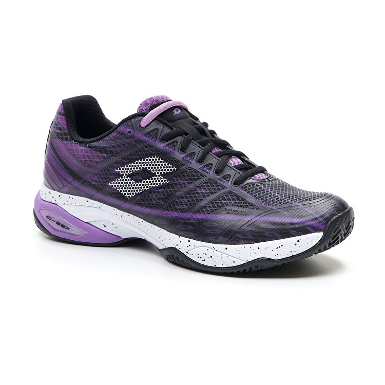 Lotto Mirage 300 Cly Tennis Shoes Black / Purple | HHTBF6IN