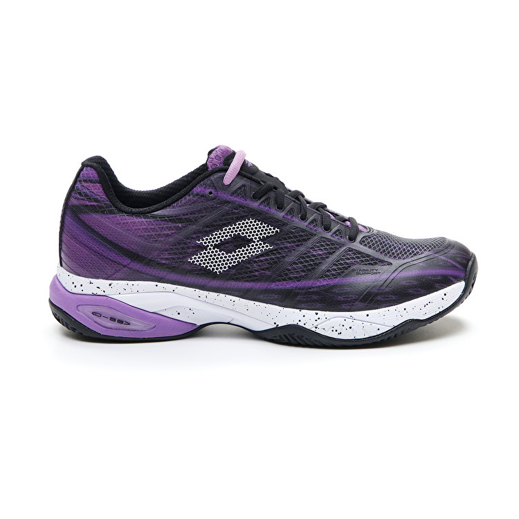 Lotto Mirage 300 Cly Tennis Shoes Black / Purple | HHTBF6IN