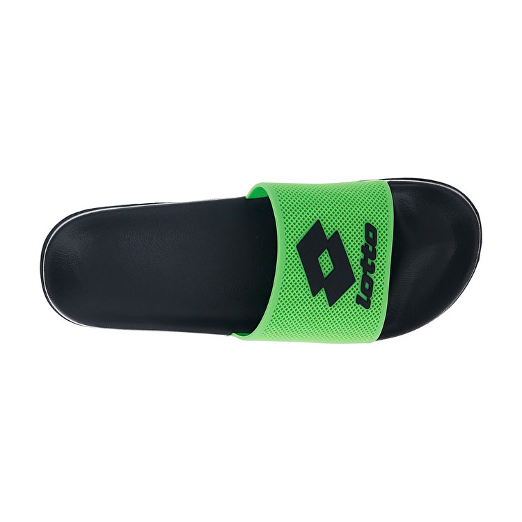 Lotto Moku Slide Slippers Black / Green | EVU3CBZ4