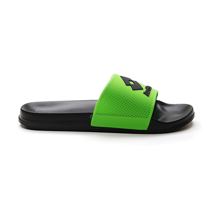 Lotto Moku Slide Slippers Black / Green | EVU3CBZ4