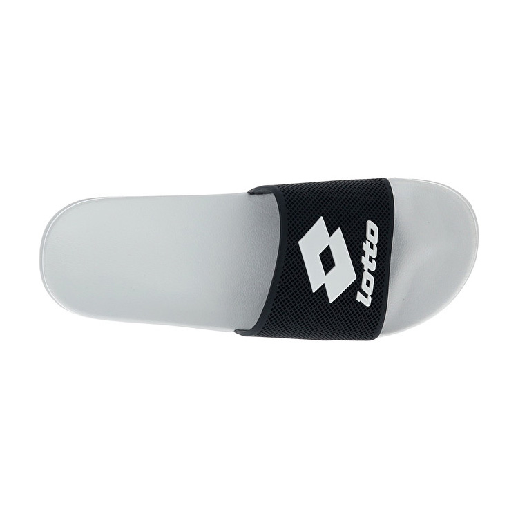 Lotto Moku Slide Slippers White / Black | ZARH3KGL