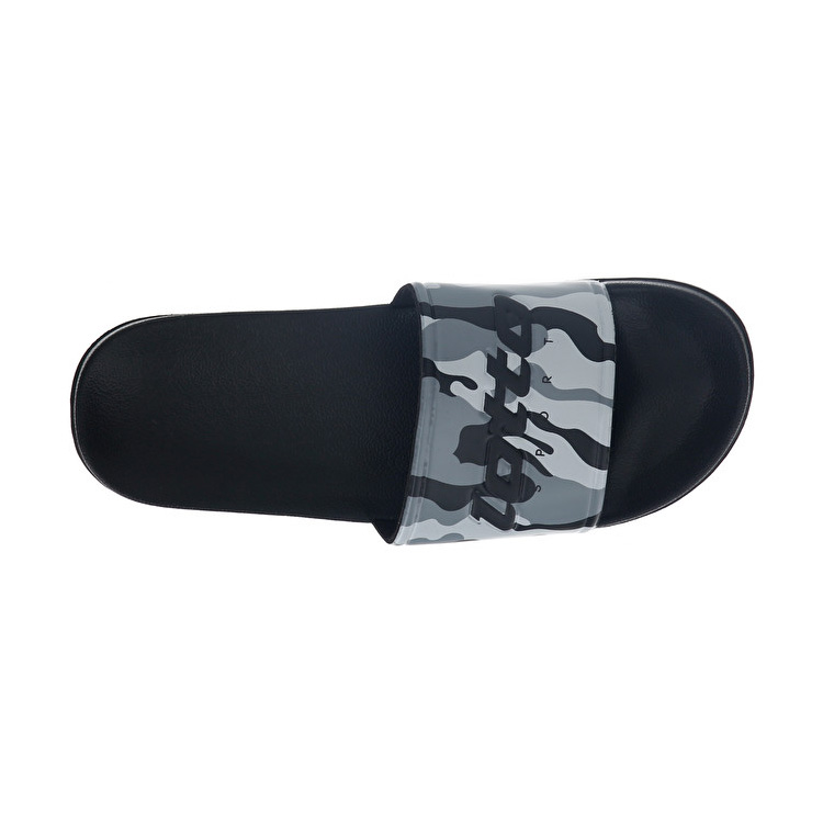 Lotto Oceania Camo Slide Slippers Black / White | MCRGHWME