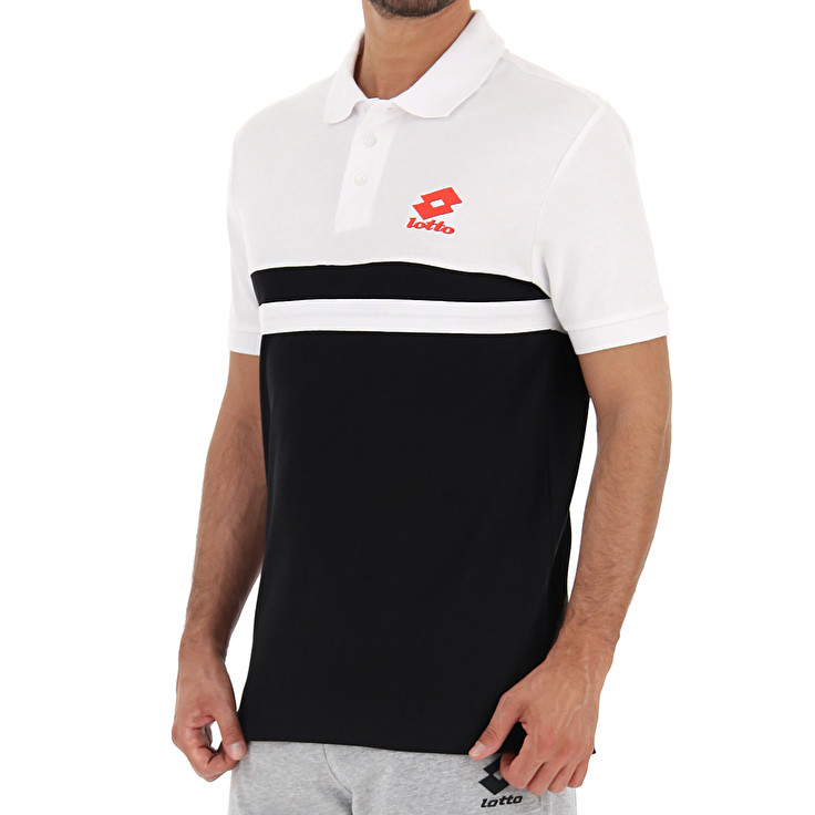 Lotto Praja Ii Pq Polo Shirts White / Black | DFYVR7SU