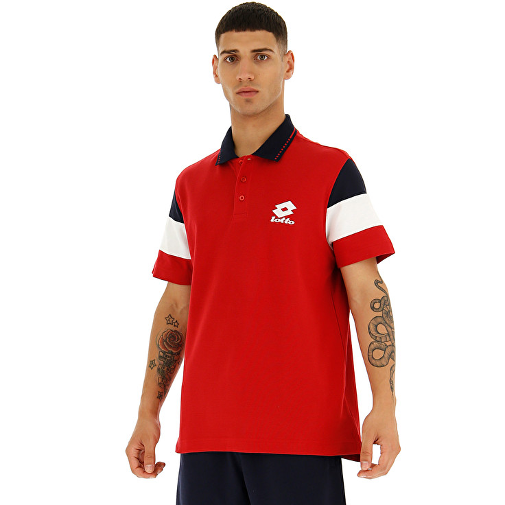 Lotto Praja Pq Polo Shirts Red | 6ZN9IRSD