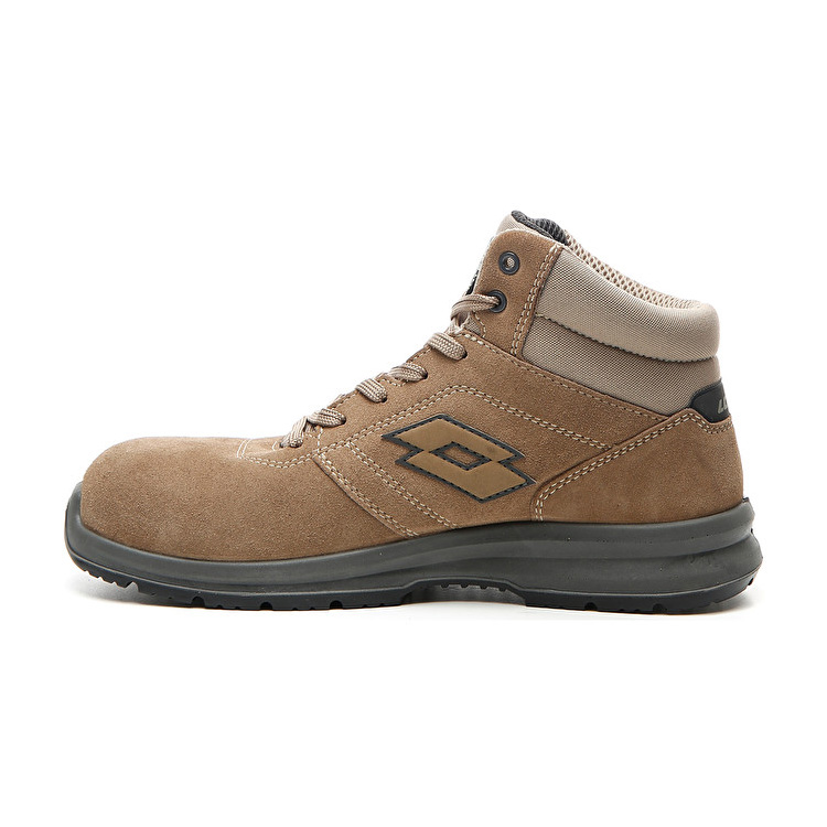 Lotto Race 400 Mid S3 Sd Safety Shoes Brown | 4C3TMXBO