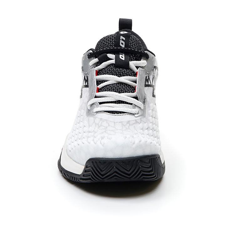 Lotto Raptor Hyperpulse 100 Cly Tennis Shoes White / Black / Red | EZDGPBLH