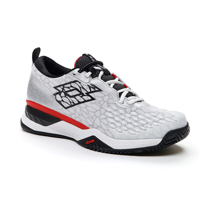 Lotto Raptor Hyperpulse 100 Spd Tennis Shoes White / Black / Red | 9EFTQXLY