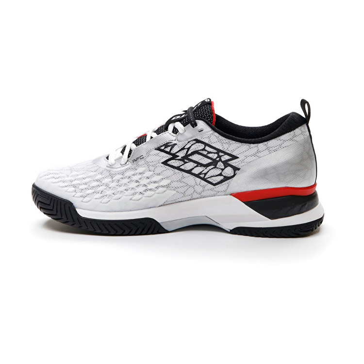 Lotto Raptor Hyperpulse 100 Spd Tennis Shoes White / Black / Red | 9EFTQXLY