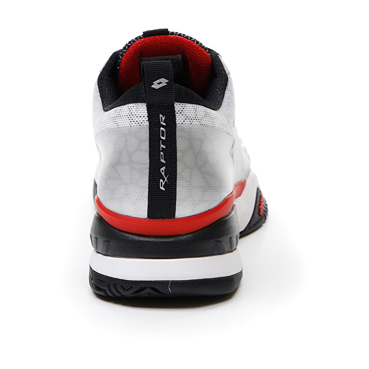 Lotto Raptor Hyperpulse 100 Spd Tennis Shoes White / Black / Red | 9EFTQXLY