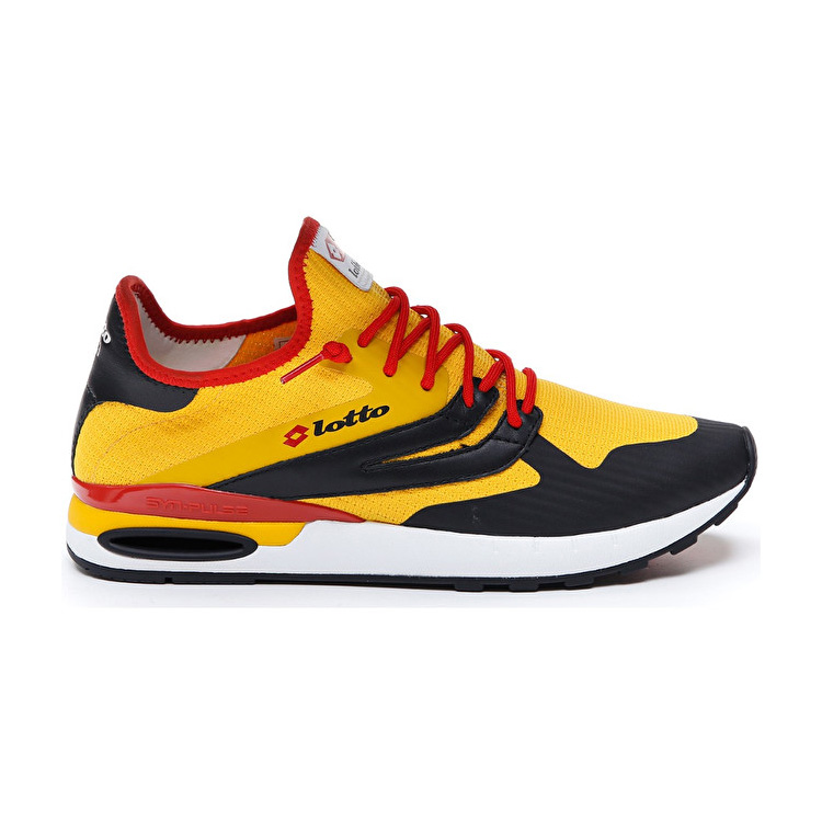 Lotto Run Light Sneakers Black / Red / Yellow | W8QLGMV9