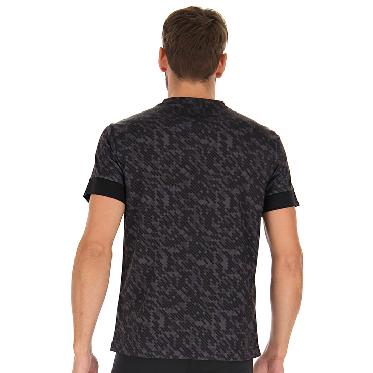 Lotto Run&fit Prt Pl T Shirts Black | 8RLI5KSQ