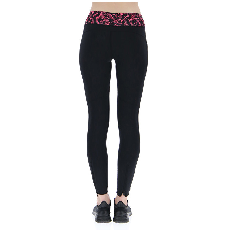 Lotto Run&fit W Pkt Prt4 Pl Leggings Black | FEILTGOY