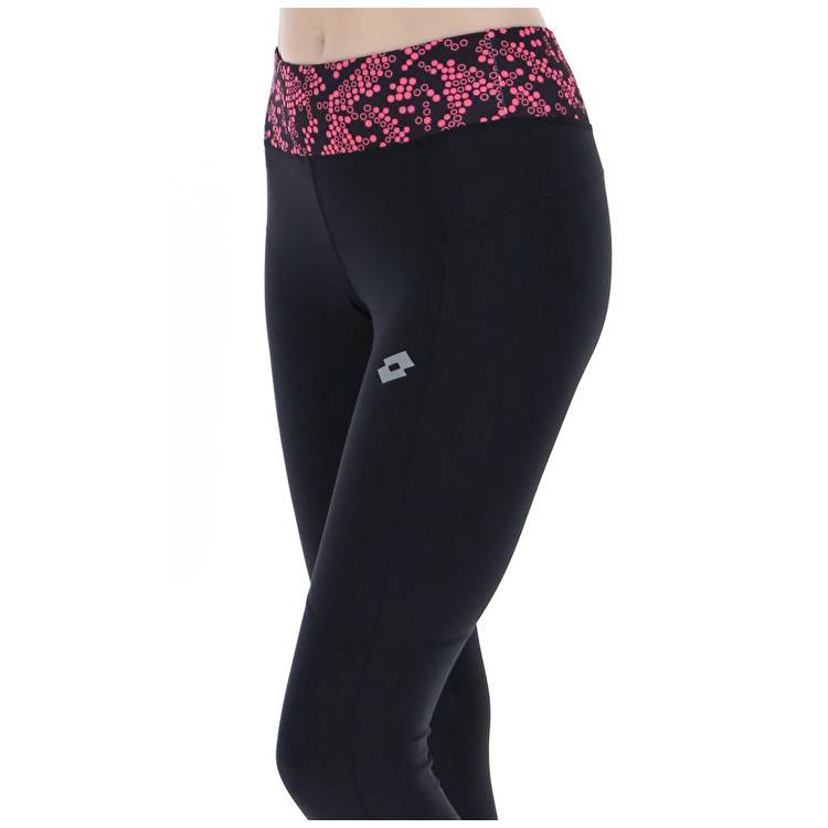 Lotto Run&fit W Pkt Prt4 Pl Leggings Black | FEILTGOY