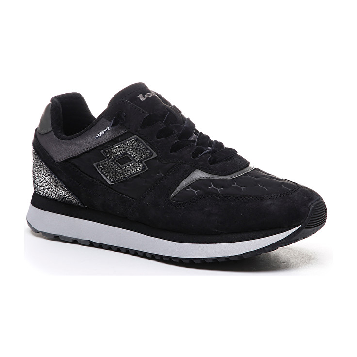 Lotto Slice Padded W Sneakers Black / Silver | WHQXOAY6